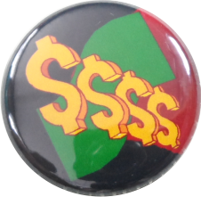 dollar signs button multicolour